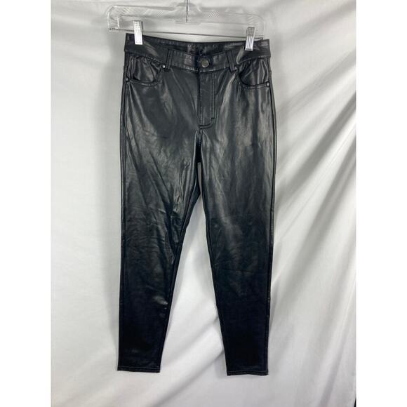Calzedonia Faux Leather Black Pants Size Small - Picture 3 of 6